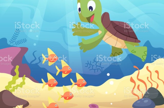  
 
Teknős Feri,iskolát nyitott,
apró kis halak jöttek hozzá,
s fogtak a tanuláshoz hozzá! 
 
Szépen elmagyarázta nekik,
hány hínár ,meg hány kavics 
van a vízben,s ők számoltak 
nagy ízben! 
...