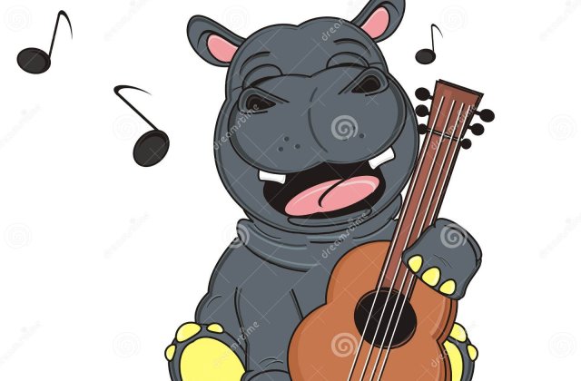  
Sára a kis víziló,
nagyon okos,gitárt kapott,
s vele nagy zenét csapott!
 
Minden hangjegyet ismert,
olvasta a kottát,s hangosan
dalolt, csak úgy szállt a dallam!
 
Énekelt, s az állatkerti 
állatok...