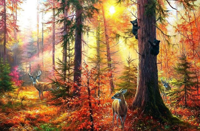 Hol volt, hol nem volt, de valahol mégis volt egy csodálatos nagy kerek erdő, amelynek lakói egy csodálatos őszi napon versenyt rendeztek, amelyen azt próbálták eldönteni, hogy melyik állat a legfonto...