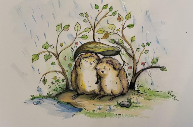 Egy szép, májusi estén, éppen a Madarak és Fák Napján, Berci és Málna, a két kis süni, Hangabokor erdejében bújócskáztak. A nap már lement, és az e...